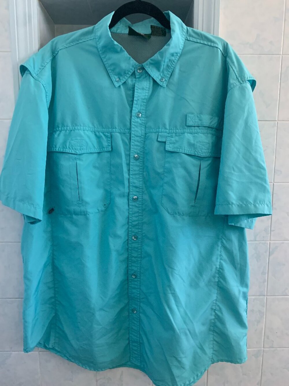 Men's XL Caribbean Blue Fishing, Boating, Sport Shirt